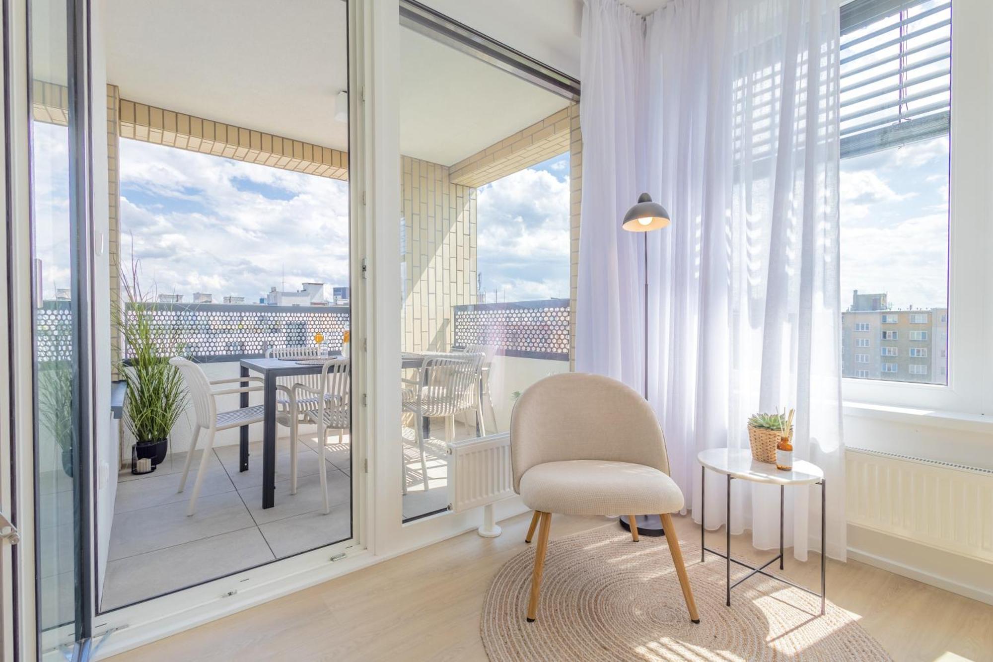 Bright 2Br - 8Th Floor, Balcony, Free Parking - By Gravity Prague Leilighet Eksteriør bilde